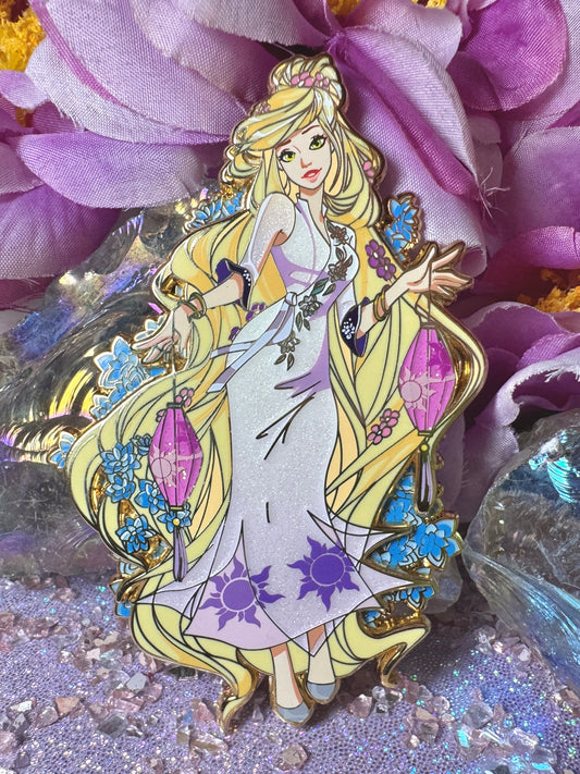 Rapunzel Ao Dai Enamel Pin