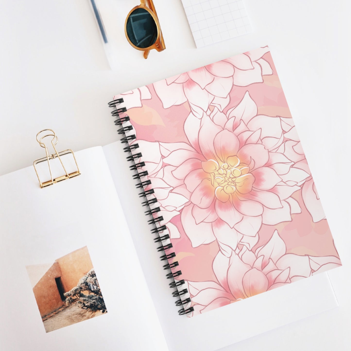 Dahlia Spiral Notebook - Ruled Line